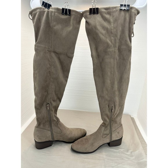 SM New York Women's Brown Suede Side Zipper Tall Boots. Size: 10 - Picture 5 of 11